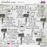 GARDEN VIEW WORD ART