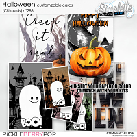 Halloween customizable cards (CU cards) 288 by Simplette