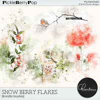 Snow berry flakes - transfer brushes