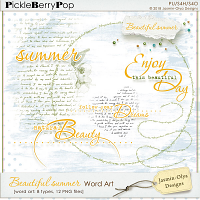 Beautiful summer - Word Art (Jasmin-Olya Designs)