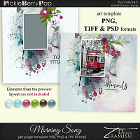 Morning Song ~ art page template 2 by Tiramisu design 