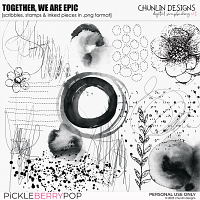 Together, we are epic - scribbles, stamps & inked pieces in .png format