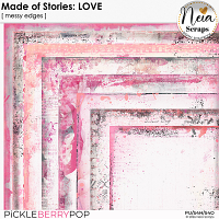 Made of Stories: LOVE - Messy Edges - by Neia Scraps