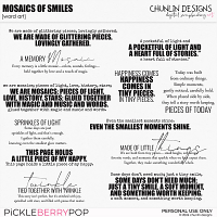 Mosaics of Smiles - word art