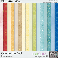 Cool by the Pool Extra Papers {Heartstrings Scrap Art & Aimee Harrison Designs}