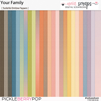 Your Family - Solid & Ombre Papers - by Neia Scraps