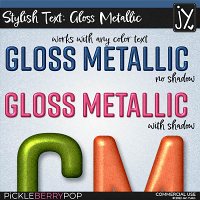 Stylish Text: Gloss Metallic
