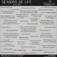 Seasons Of Life: Word Bits