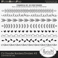 CU Doodle Borders/Dividers #3