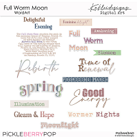 Full Worm Moon WordArt