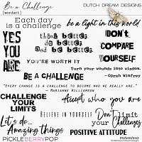 Be a Challenge - Wordart