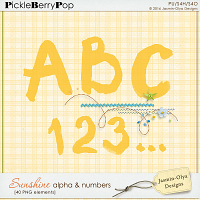 Sunshine - Alpha and Numbers (Jasmin-Olya Designs)