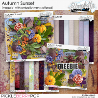 Autumn Sunset (mega kit with embellishments pack offered) by Simplette