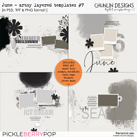 June - 4 artsy layered templates #7