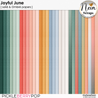 Joyful June - Solid & Ombré  Papers - by Neia Scraps