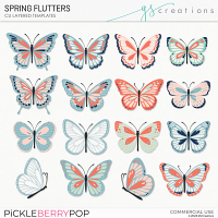 Spring Flutters Layered Templates (CU)