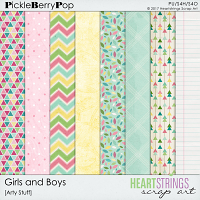 Girls and Boys Patterned Paper