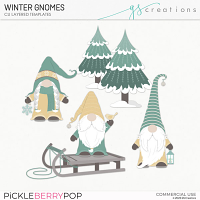 Winter Gnomes Layered Templates (CU)