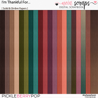 I'm Thankful For... - Solid & Ombre Papers - by Neia Scraps