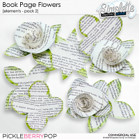 Book page Flowers (CU elements) pack 2