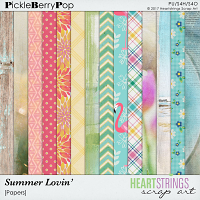 Summer Lovin' Papers {Heartstrings Scrap Art}