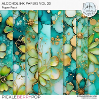 CU Alcohol Ink Papers Vol 20 by Ilonka's Designs 