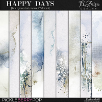 Happy Days ~ artistic background papers by Tiramisu design 