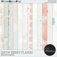 Snow berry flakes - textured artsy papers