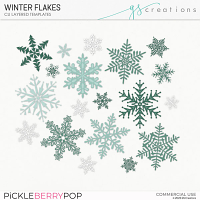 Winter Flakes Layered Templates (CU)