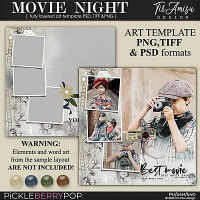 Movie Night ~ art  template 1 by TirAmisu design 