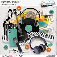 Summer Playlist (elements - pack 1) by Simplette