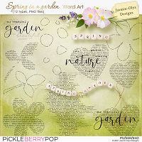 Spring in a garden - Word Art (Jasmin-Olya Designs)