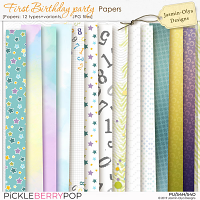 First Birthday Party - Papers (Jasmin-Olya Designs)