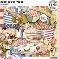 Retro Beach Vibes - Page Kit - by Neia Scraps