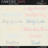 Carefree Days: Vellum Words