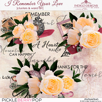 I Remember Your Love Clusters and Word Arts by Indigo Designs 