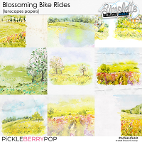 Blossoming Bike Rides (landscapes papers) by Simplette