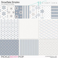 Snowflake Simples Layered Patterns (CU)