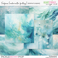 Seafoam {Underwater Fantasy} Abstract Papers