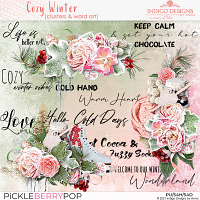 Cozy Winter Clusters and Word Arts by Indigo Designs by Anna