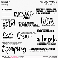 Escape - word art 