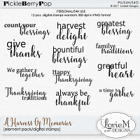 A Harvest Of Memories Digital Stamps