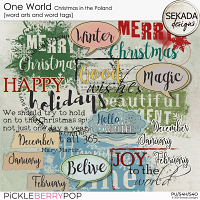 One World [word arts and word tags] by Sekada Designs