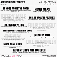Adventures Are Forever - word art