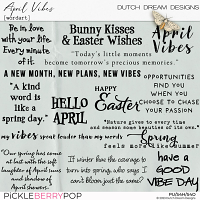 April Vibes - Wordart