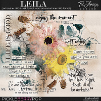 Leila ~ watercolor brushes and word art 