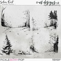 Silver Frost Landscape Sketches by et designs