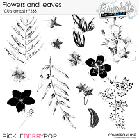 Flowers and Leaves (CU stamps) 238 by Simplette