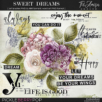 Sweet Dreams ~ brushes and word art 