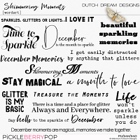 Shimmering Moments - Wordart